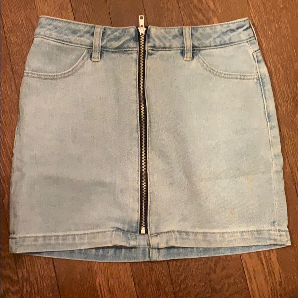 Jean Zip Skirt